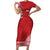 Samoa FAST Short Sleeve Bodycon Dress Samoan Motif Patterns - Polynesian Pride