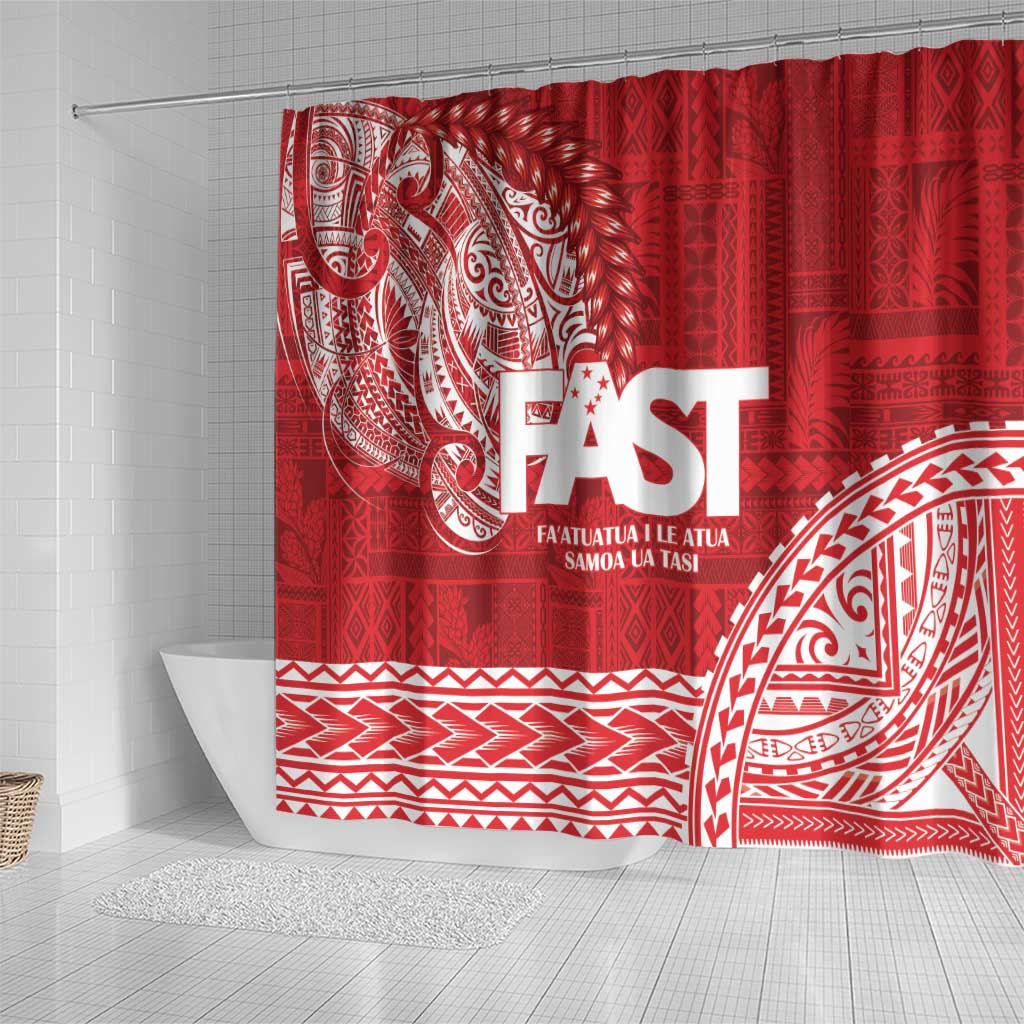Samoa FAST Shower Curtain Samoan Motif Patterns - Polynesian Pride