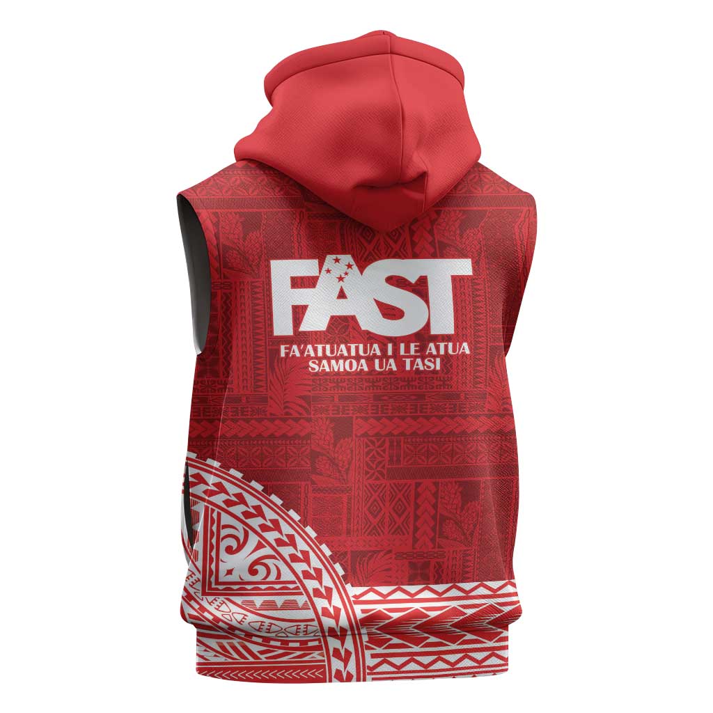 Samoa FAST Sleeveless Hoodie Samoan Motif Patterns - Polynesian Pride