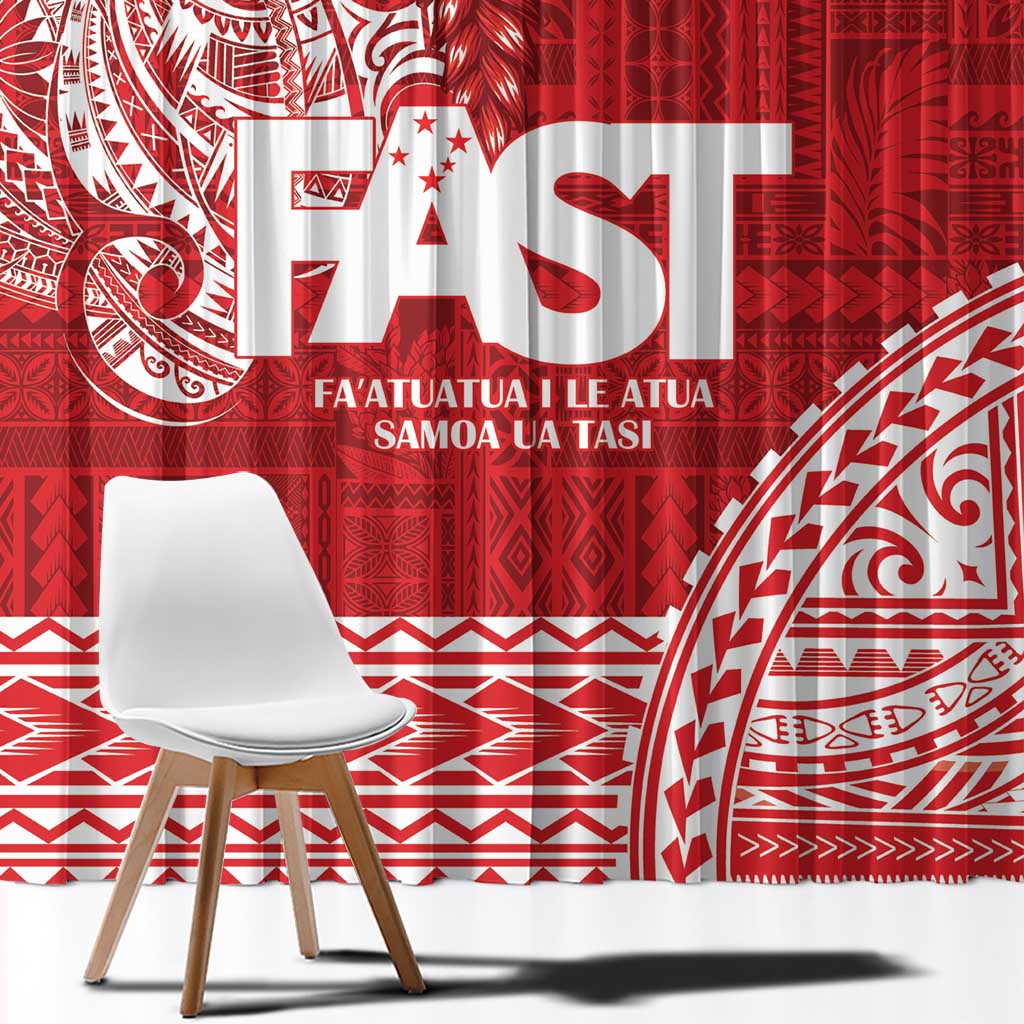 Samoa FAST Window Curtain Samoan Motif Patterns - Polynesian Pride