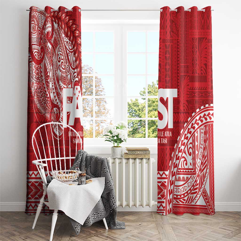 Samoa FAST Window Curtain Samoan Motif Patterns - Polynesian Pride
