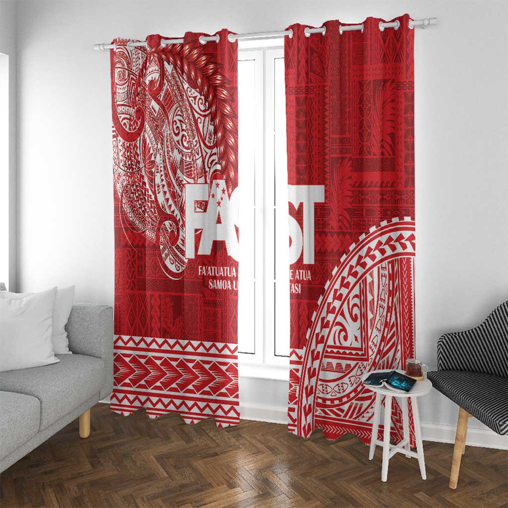 Samoa FAST Window Curtain Samoan Motif Patterns - Polynesian Pride