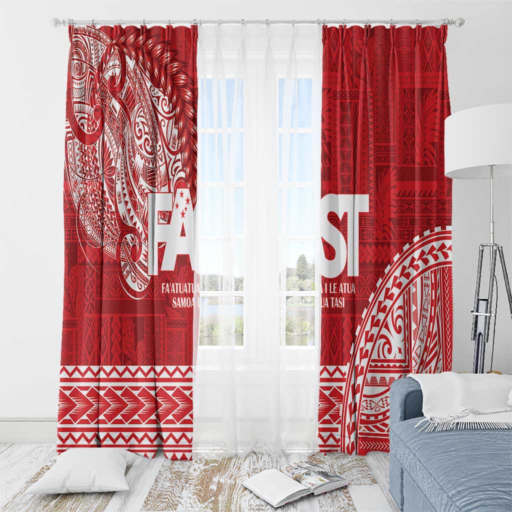 Samoa FAST Window Curtain Samoan Motif Patterns - Polynesian Pride