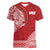 Samoa FAST Women V-Neck T-Shirt Samoan Motif Patterns - Polynesian Pride