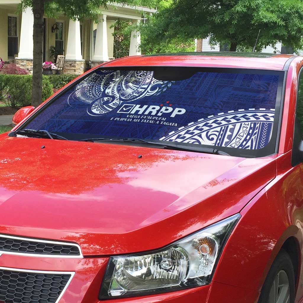 Samoa HRPP Auto Sun Shade Samoan Motif Patterns - Polynesian Pride