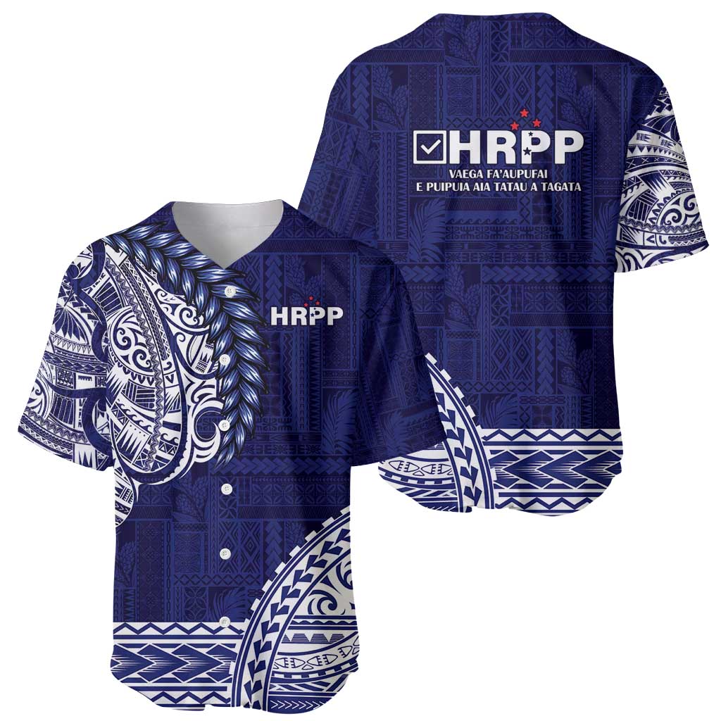 Samoa HRPP Baseball Jersey Samoan Motif Patterns - Polynesian Pride