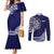 Samoa HRPP Couples Matching Mermaid Dress and Long Sleeve Button Shirt Samoan Motif Patterns - Polynesian Pride