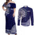 Samoa HRPP Couples Matching Off Shoulder Maxi Dress and Long Sleeve Button Shirt Samoan Motif Patterns - Polynesian Pride