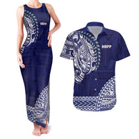 Samoa HRPP Couples Matching Tank Maxi Dress and Hawaiian Shirt Samoan Motif Patterns - Polynesian Pride