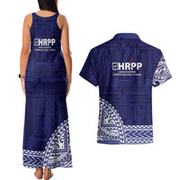 Samoa HRPP Couples Matching Tank Maxi Dress and Hawaiian Shirt Samoan Motif Patterns - Polynesian Pride