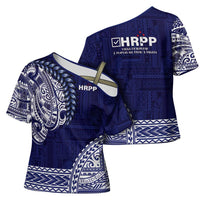 Samoa HRPP Cross Shoulder Shirt Samoan Motif Patterns - Polynesian Pride