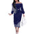 Samoa HRPP Family Matching Off The Shoulder Long Sleeve Dress and Hawaiian Shirt Samoan Motif Patterns - Polynesian Pride