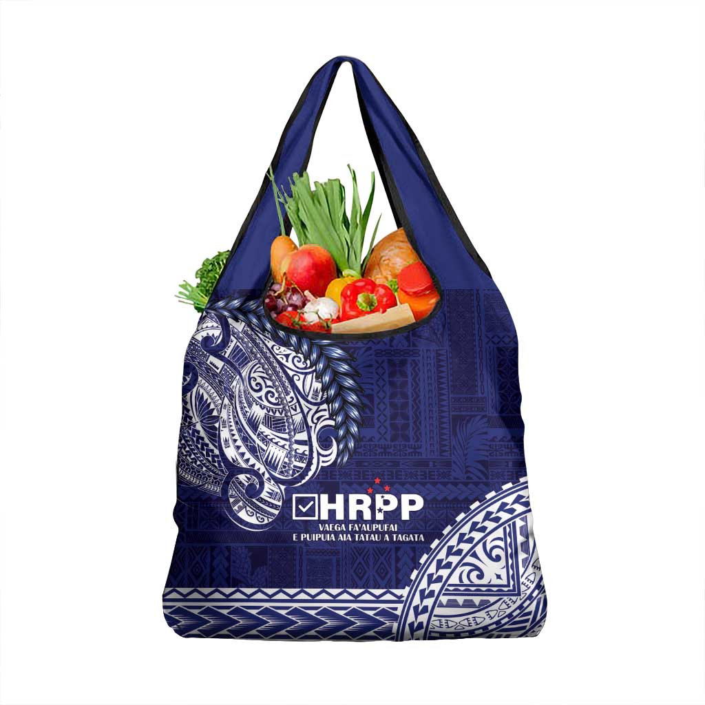 Samoa HRPP Grocery Bag Samoan Motif Patterns LT9 1-pack One Size Blue - Polynesian Pride