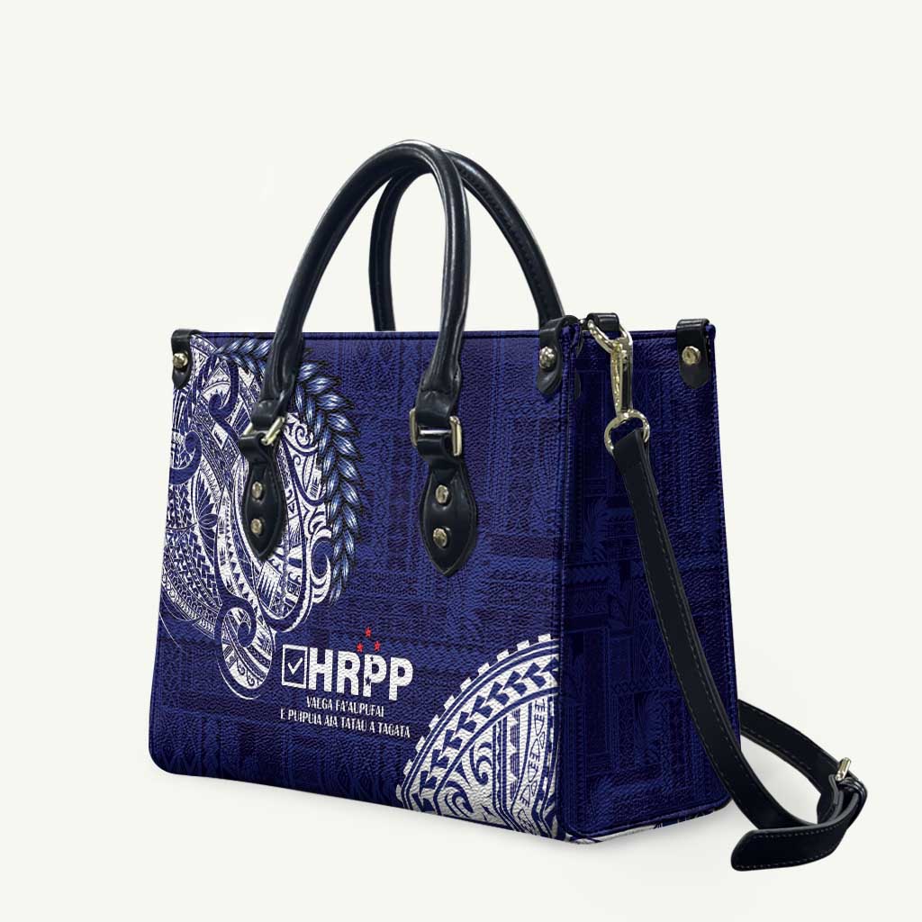 Samoa HRPP Leather Bag Samoan Motif Patterns - Polynesian Pride