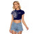 Samoa HRPP Raglan Cropped T Shirt Samoan Motif Patterns - Polynesian Pride