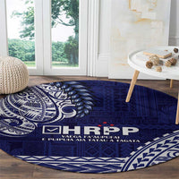 Samoa HRPP Round Carpet Samoan Motif Patterns - Polynesian Pride