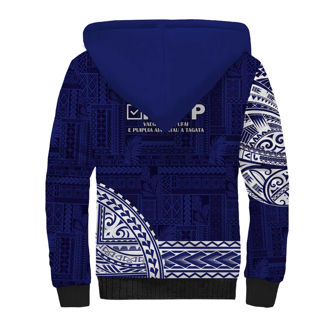 Samoa HRPP Sherpa Hoodie Samoan Motif Patterns - Polynesian Pride
