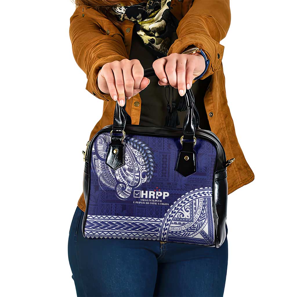 Samoa HRPP Shoulder Handbag Samoan Motif Patterns LT9 One Size Blue - Polynesian Pride