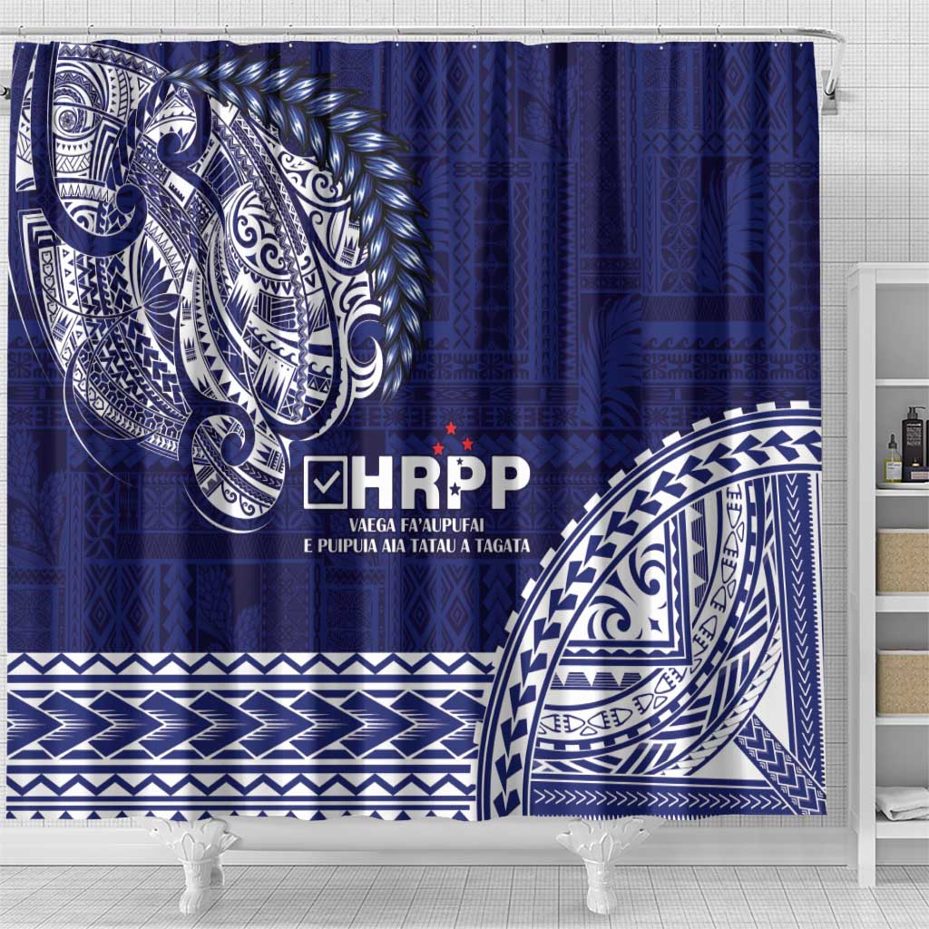 Samoa HRPP Shower Curtain Samoan Motif Patterns - Polynesian Pride