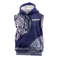 Samoa HRPP Sleeveless Hoodie Samoan Motif Patterns - Polynesian Pride