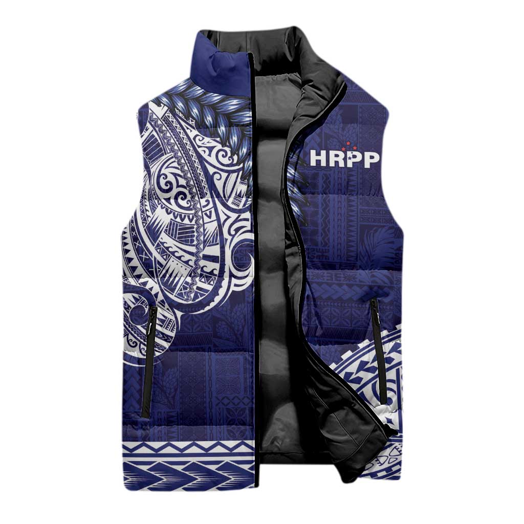 Samoa HRPP Sleeveless Puffer Jacket Samoan Motif Patterns - Polynesian Pride