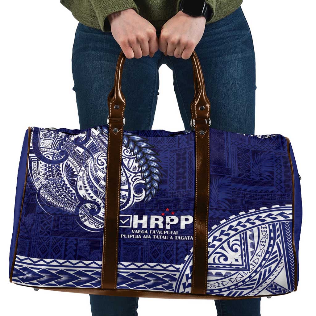 Samoa HRPP Travel Bag Samoan Motif Patterns LT9 Blue - Polynesian Pride