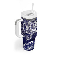 Samoa HRPP Tumbler With Handle Samoan Motif Patterns - Polynesian Pride