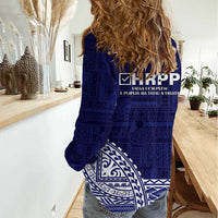 Samoa HRPP Women Casual Shirt Samoan Motif Patterns - Polynesian Pride