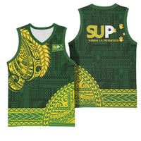 Samoa SUP Basketball Jersey Samoan Motif Patterns - Polynesian Pride