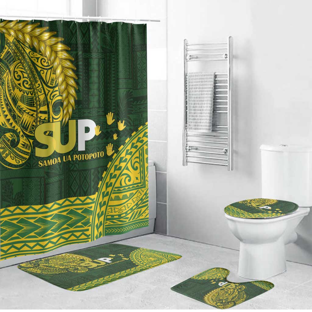 Samoa SUP Bathroom Set Samoan Motif Patterns - Polynesian Pride