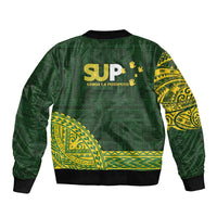 Samoa SUP Bomber Jacket Samoan Motif Patterns - Polynesian Pride
