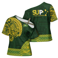 Samoa SUP Cross Shoulder Shirt Samoan Motif Patterns - Polynesian Pride