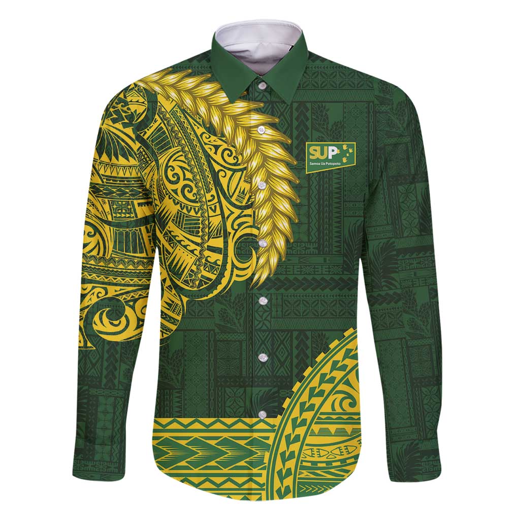 Samoa SUP Family Matching Mermaid Dress and Hawaiian Shirt Samoan Motif Patterns - Polynesian Pride