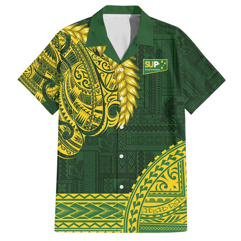 Samoa SUP Family Matching Tank Maxi Dress and Hawaiian Shirt Samoan Motif Patterns - Polynesian Pride