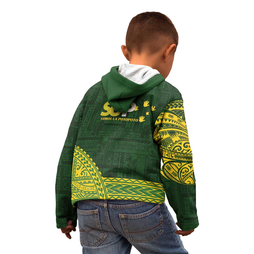 Samoa SUP Kid Hoodie Samoan Motif Patterns - Polynesian Pride