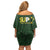 Samoa SUP Off Shoulder Short Dress Samoan Motif Patterns - Polynesian Pride