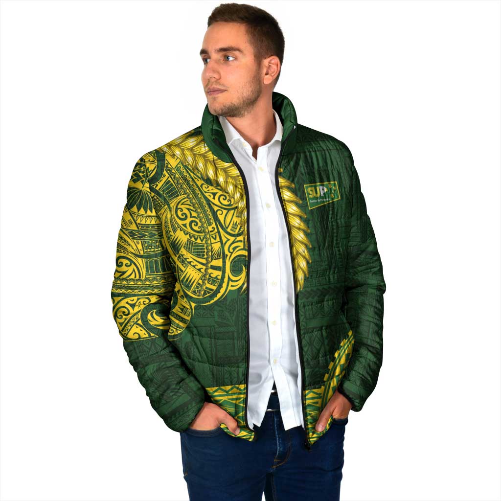 Samoa SUP Padded Jacket Samoan Motif Patterns - Polynesian Pride