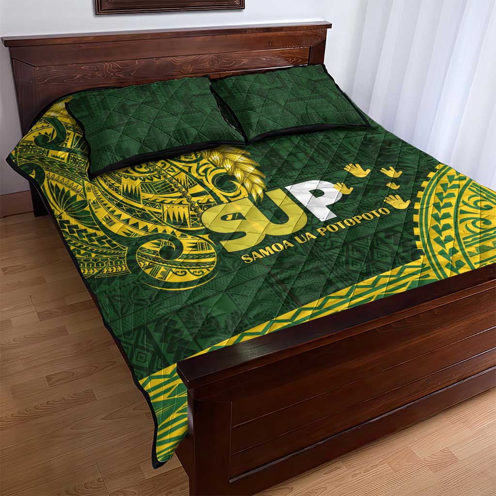 Samoa SUP Quilt Bed Set Samoan Motif Patterns - Polynesian Pride