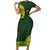 Samoa SUP Short Sleeve Bodycon Dress Samoan Motif Patterns - Polynesian Pride