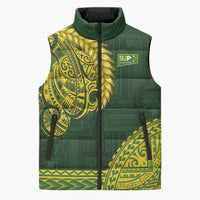 Samoa SUP Sleeveless Puffer Jacket Samoan Motif Patterns - Polynesian Pride