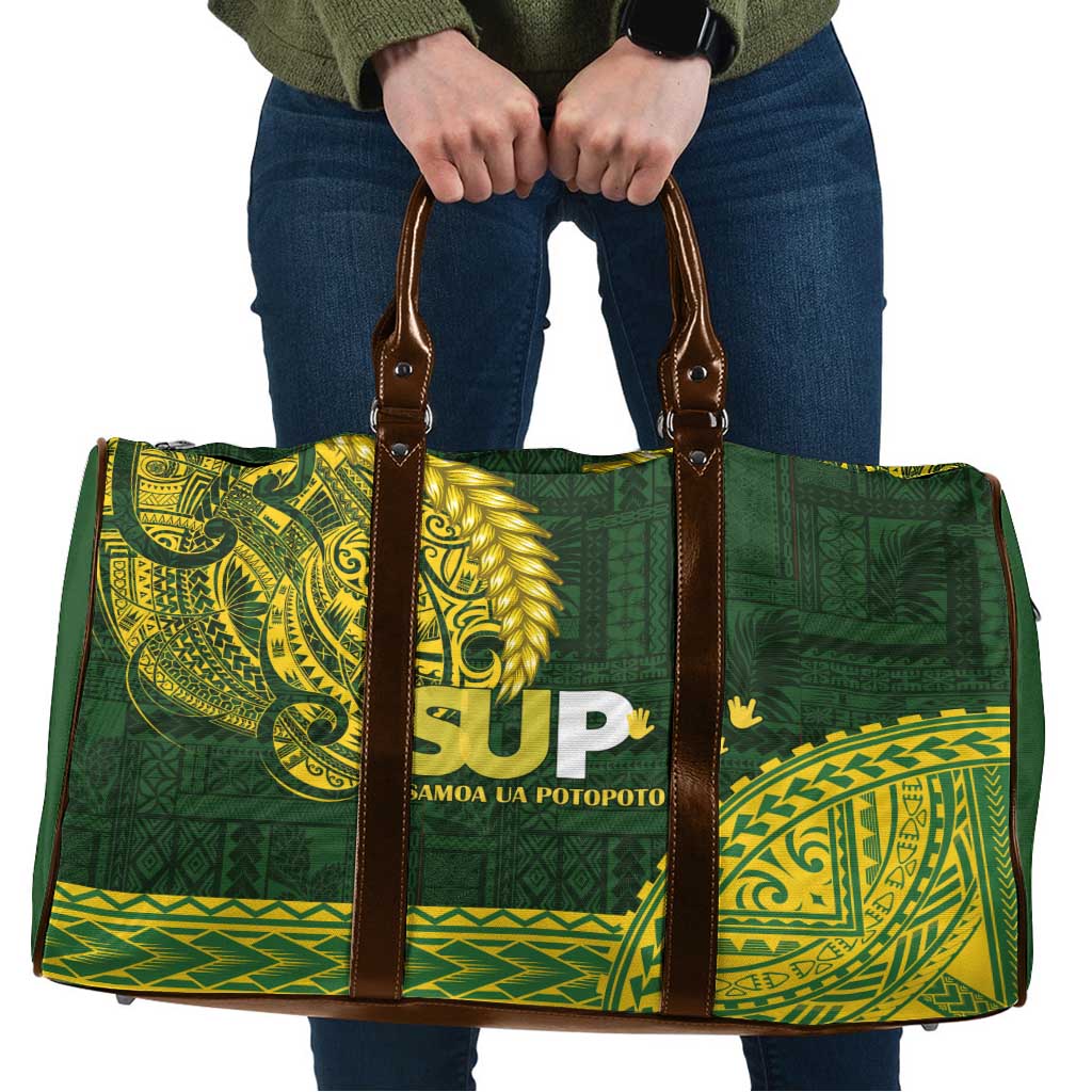 Samoa SUP Travel Bag Samoan Motif Patterns LT9 Green - Polynesian Pride