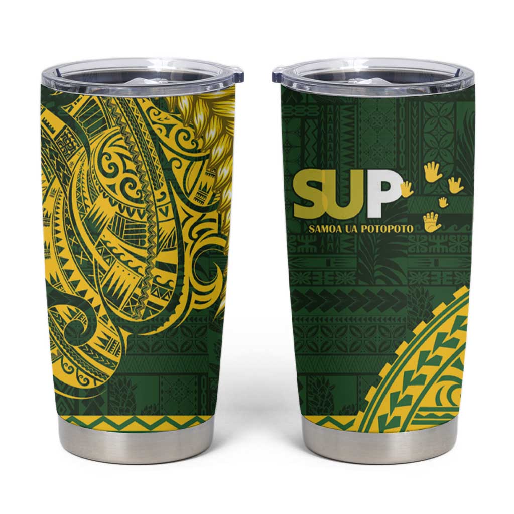 Samoa SUP Tumbler Cup Samoan Motif Patterns - Polynesian Pride