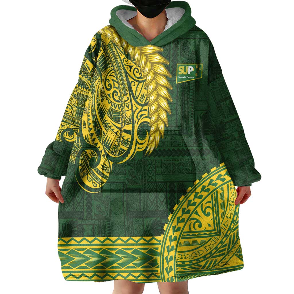 Samoa SUP Wearable Blanket Hoodie Samoan Motif Patterns - Polynesian Pride