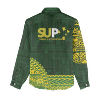 Samoa SUP Women Casual Shirt Samoan Motif Patterns - Polynesian Pride
