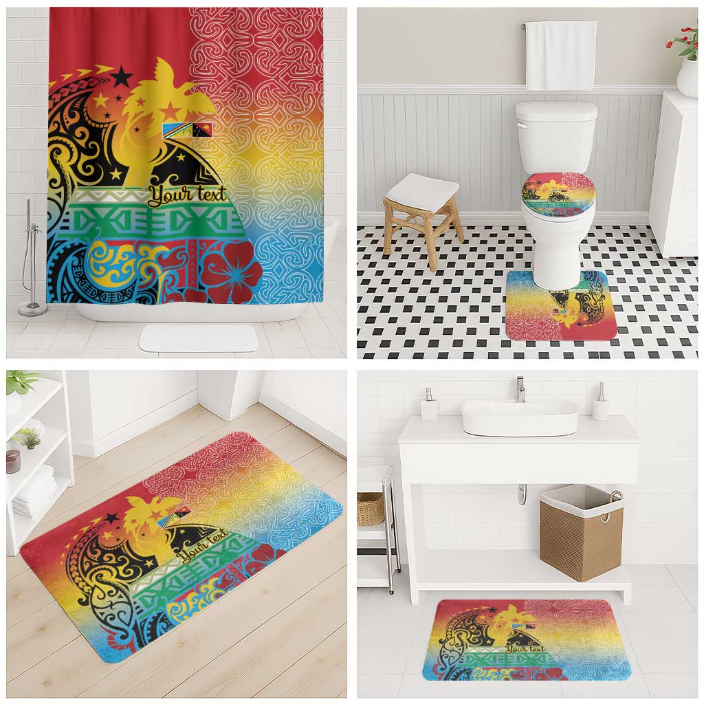 Personalised Torba PNG Day Bathroom Set Oro Tapa Pattern - Polynesian Pride