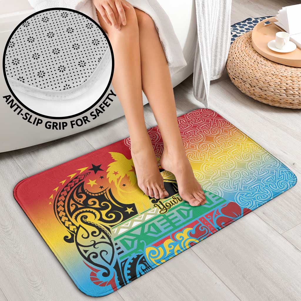 Personalised Torba PNG Day Bathroom Set Oro Tapa Pattern - Polynesian Pride