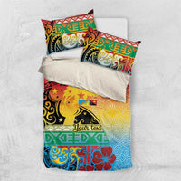 Personalised Torba PNG Day Bedding Set Oro Tapa Pattern - Polynesian Pride