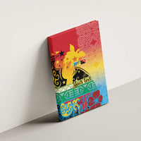 Personalised Torba PNG Day Canvas Wall Art Oro Tapa Pattern - Polynesian Pride