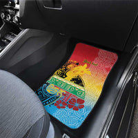 Personalised Torba PNG Day Car Mats Oro Tapa Pattern - Polynesian Pride
