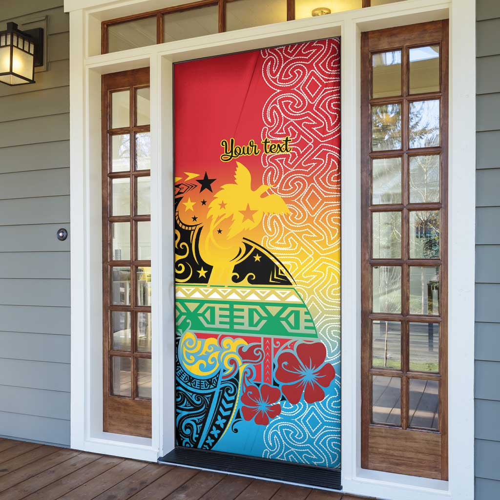 Personalised Torba PNG Day Door Cover Oro Tapa Pattern - Polynesian Pride
